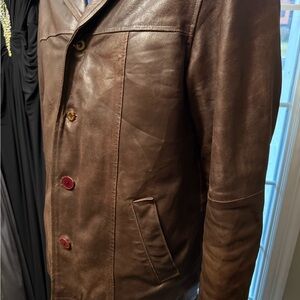 Burberry Brown vintage Leather Jacket